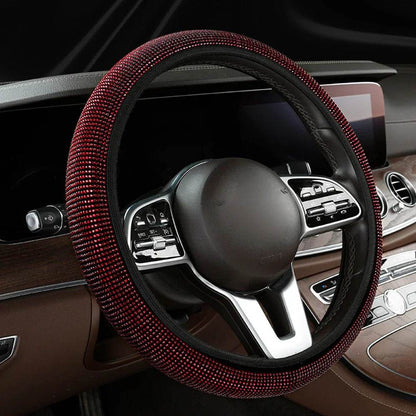 Bling Crystal Diamond Car Steering Wheel Cover - Autoxmatch