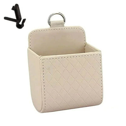 Car Air Outlet Leather Organizer Box - Autoxmatch