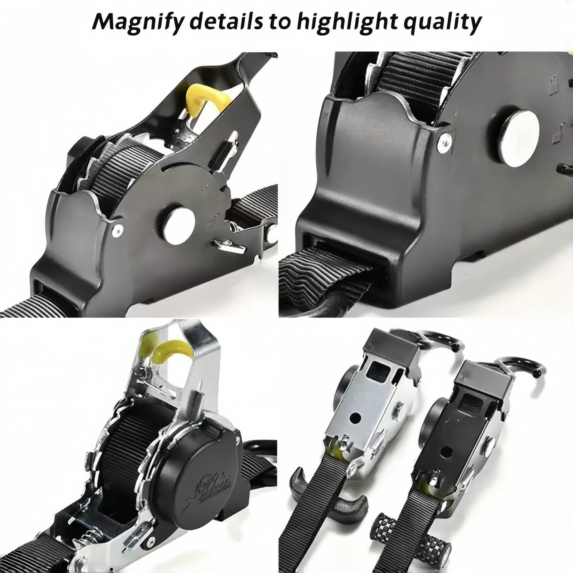 Auto-Lock Retractable Cargo Strap – Perfect for Motorcycle & Luggage Securement - Autoxmatch