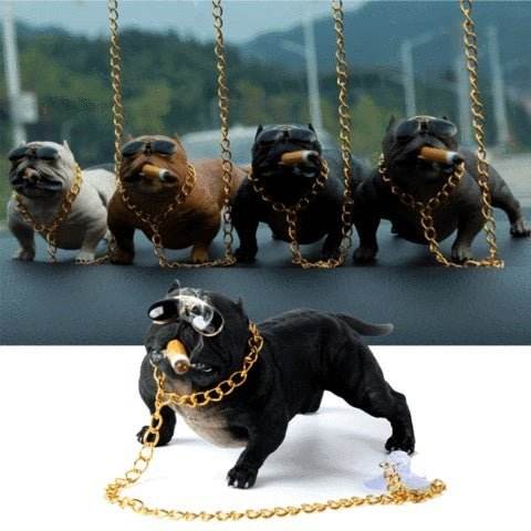 Bully Dog Car Decoration – Stylish Dashboard Charm for Pet Lovers - Autoxmatch