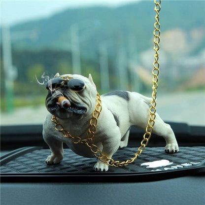 Bully Dog Car Decoration – Stylish Dashboard Charm for Pet Lovers - Autoxmatch