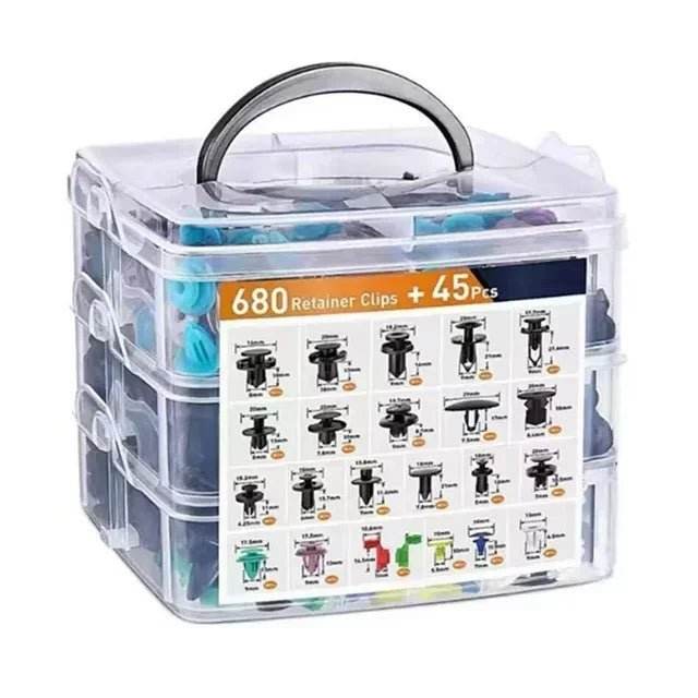 Car Bumper Retainer Fastener Kit Fender Rivet Clips - Autoxmatch