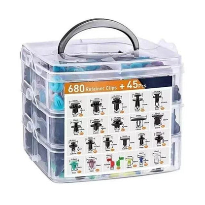 Car Bumper Retainer Fastener Kit Fender Rivet Clips - Autoxmatch