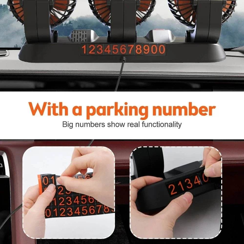 Car Cooling Fan 360° Adjustable Heads - Autoxmatch