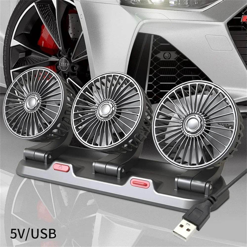 Car Cooling Fan 360° Adjustable Heads - Autoxmatch