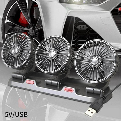 Car Cooling Fan 360° Adjustable Heads - Autoxmatch