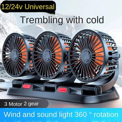 Car Cooling Fan 360° Adjustable Heads - Autoxmatch
