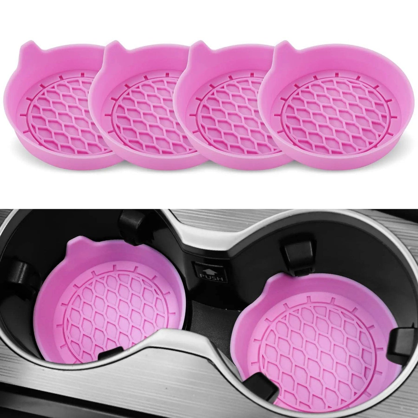 Car Cup Silicone Coaster Holder 2/4pcs - Autoxmatch