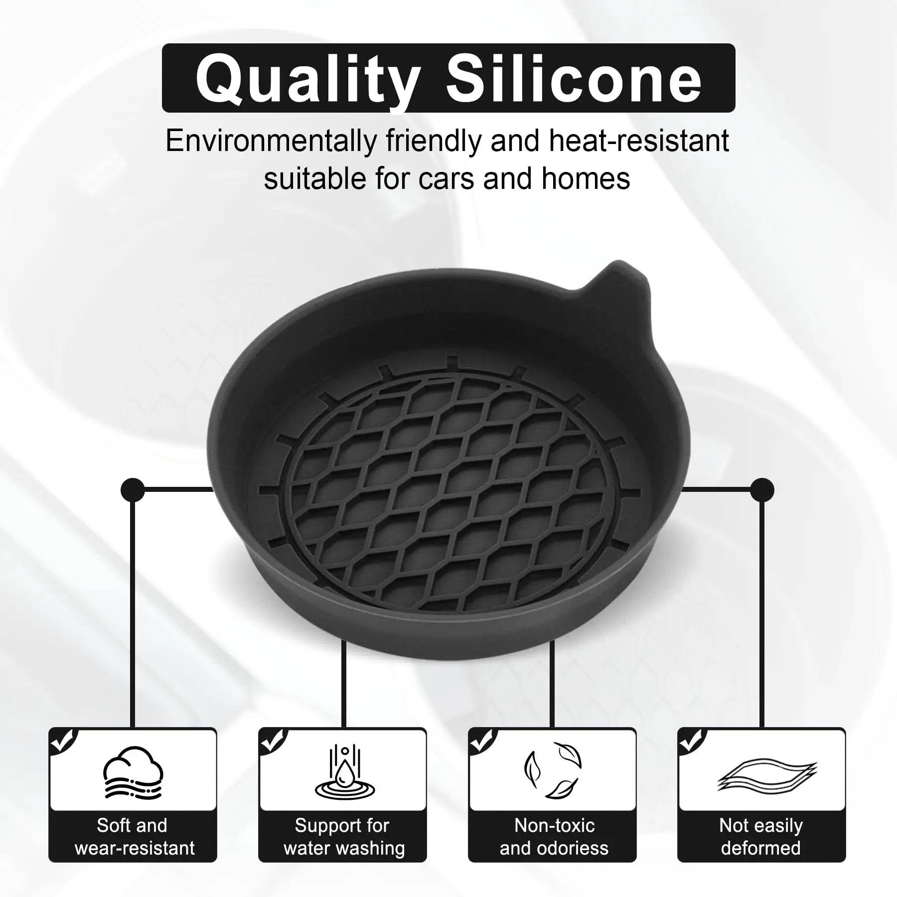 Car Cup Silicone Coaster Holder 2/4pcs - Autoxmatch