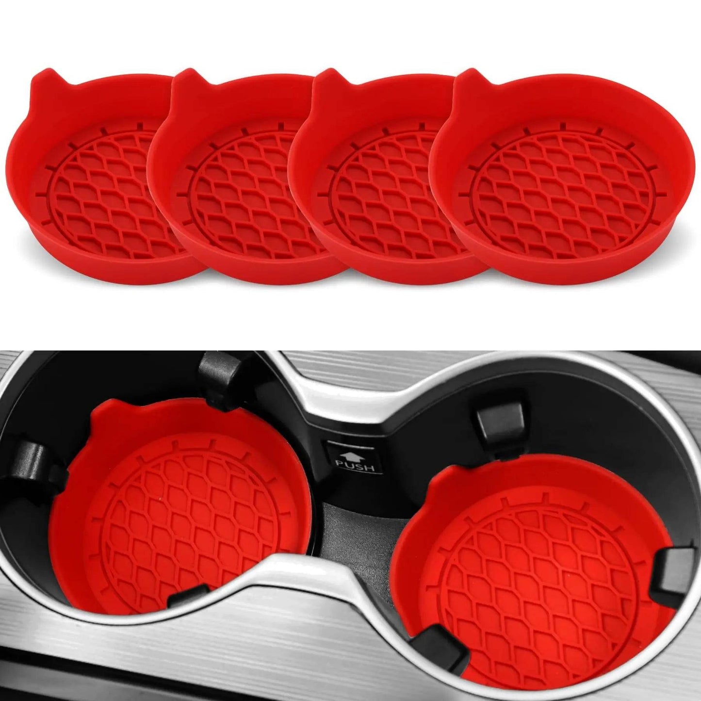 Car Cup Silicone Coaster Holder 2/4pcs - Autoxmatch