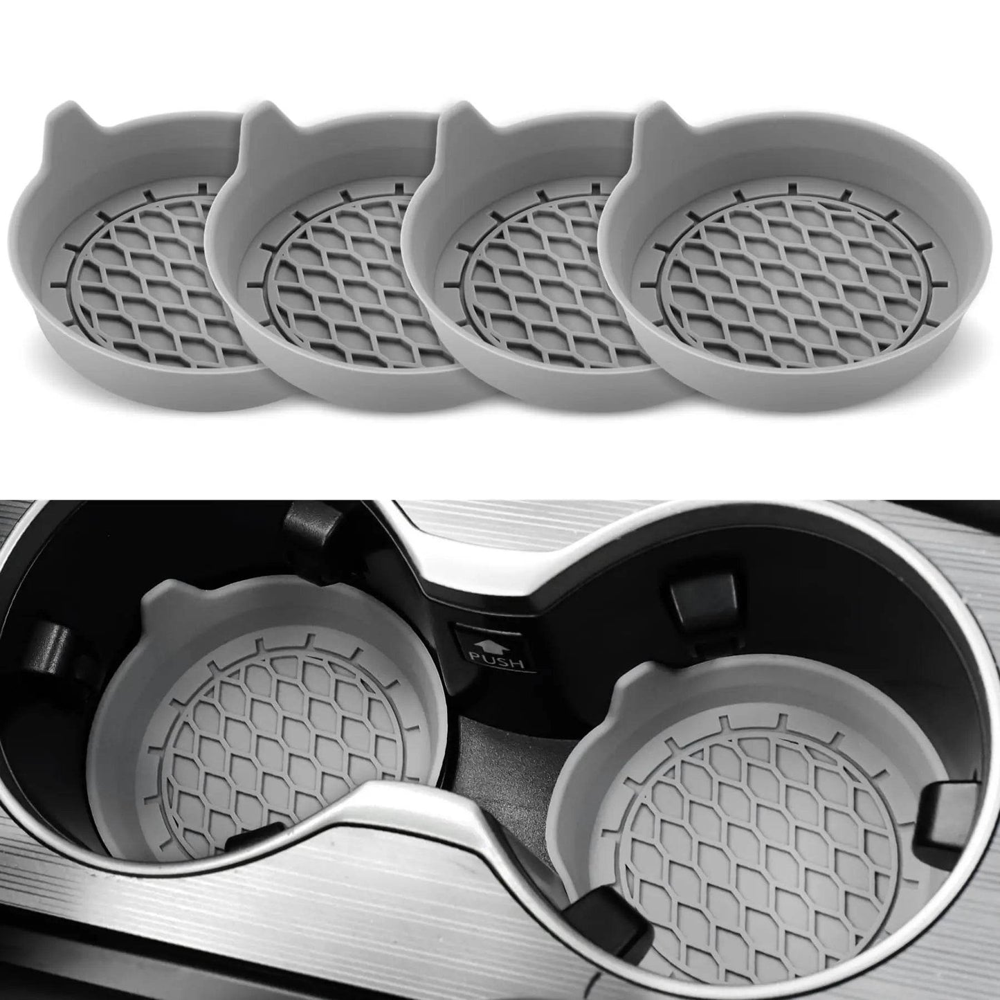 Car Cup Silicone Coaster Holder 2/4pcs - Autoxmatch