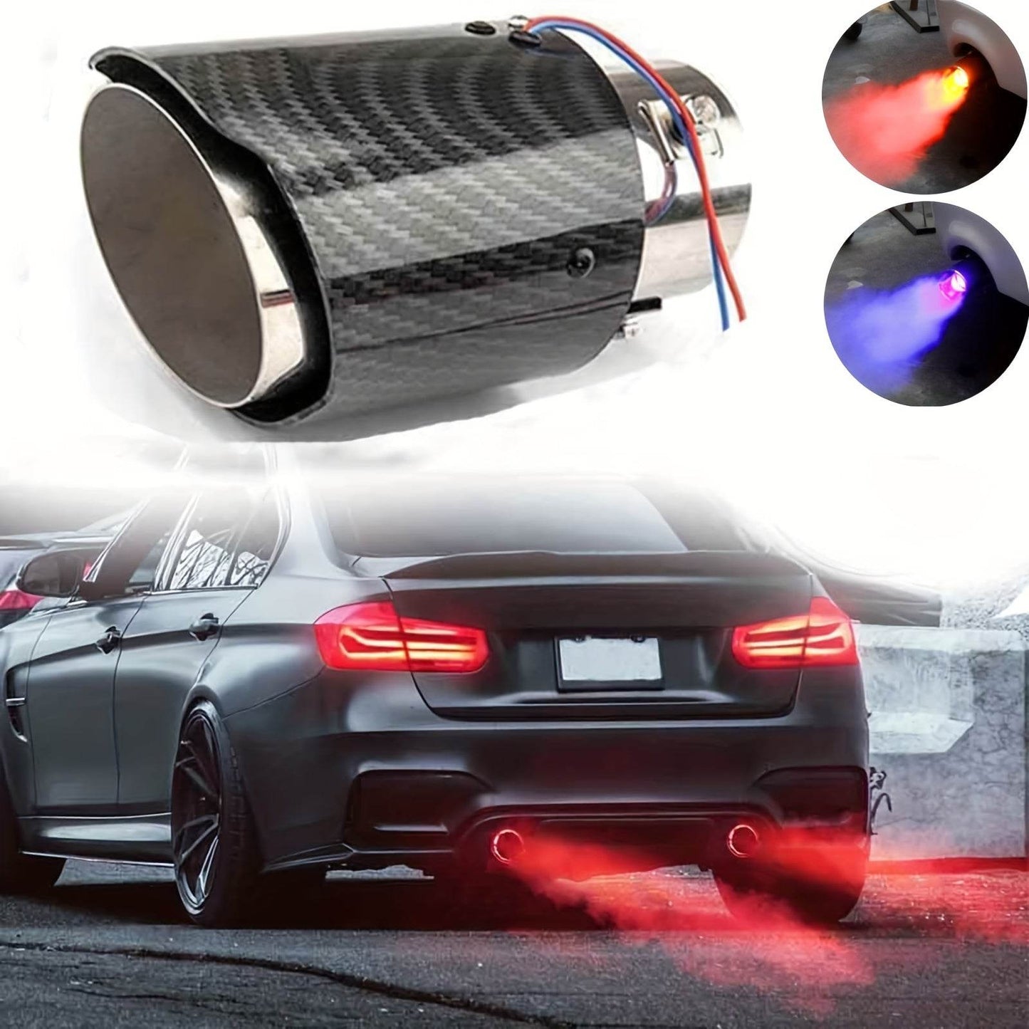 Car Exhaust Pipe with LED Flame - Autoxmatch