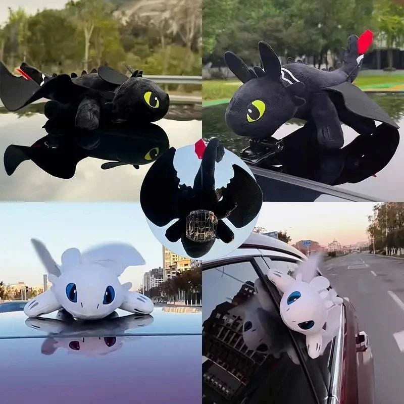 Car Exterior Sunroof - Anime Toothless Baby Wings - Autoxmatch