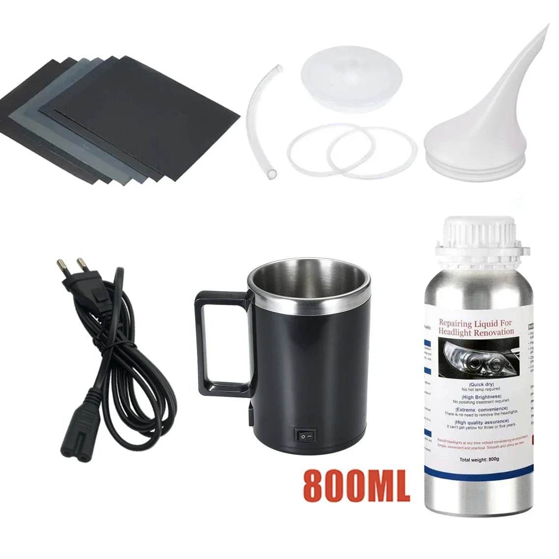 Car Headlight Restoration Polishing Kit 800ML - Autoxmatch