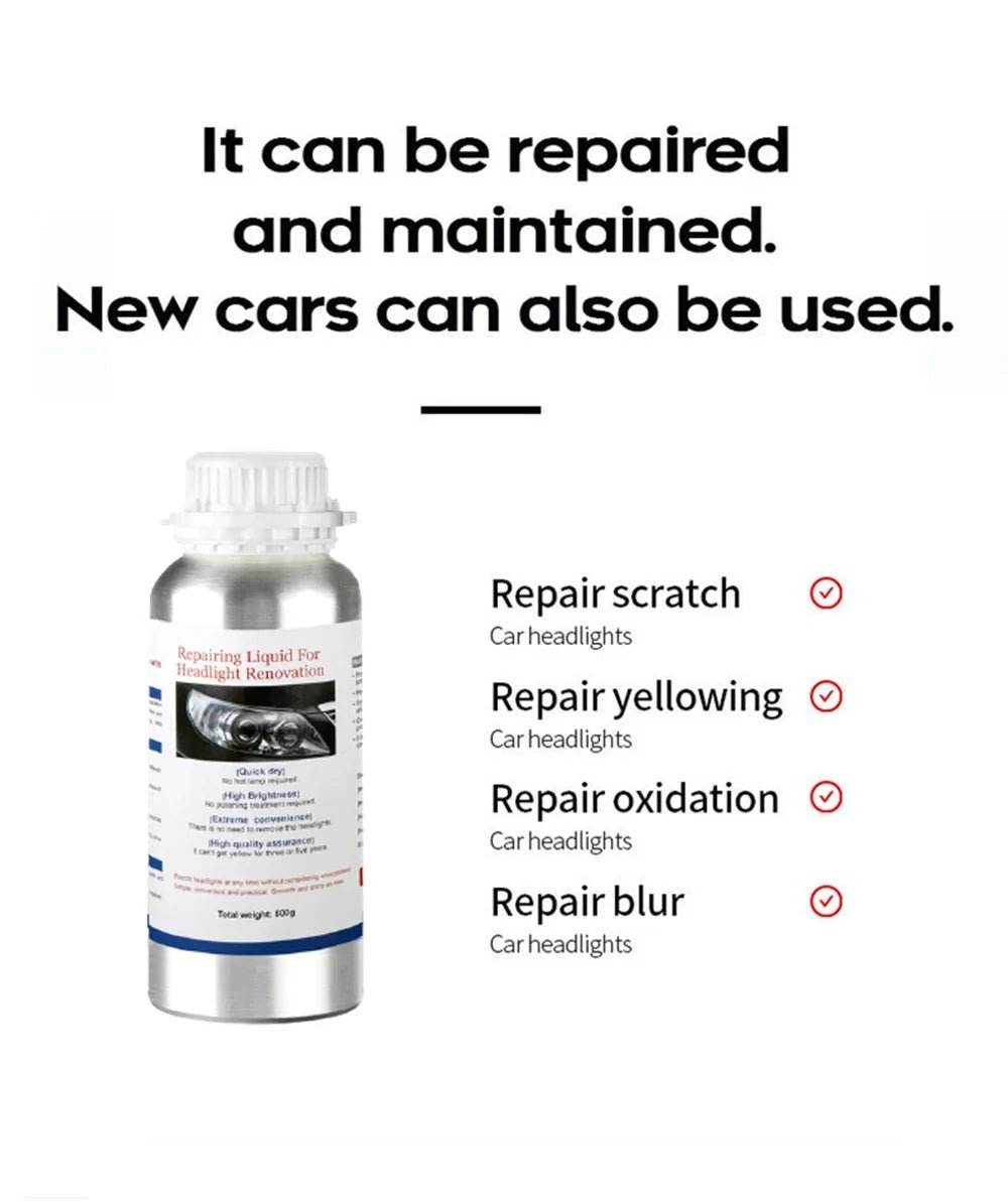 Car Headlight Restoration Polishing Kit 800ML - Autoxmatch