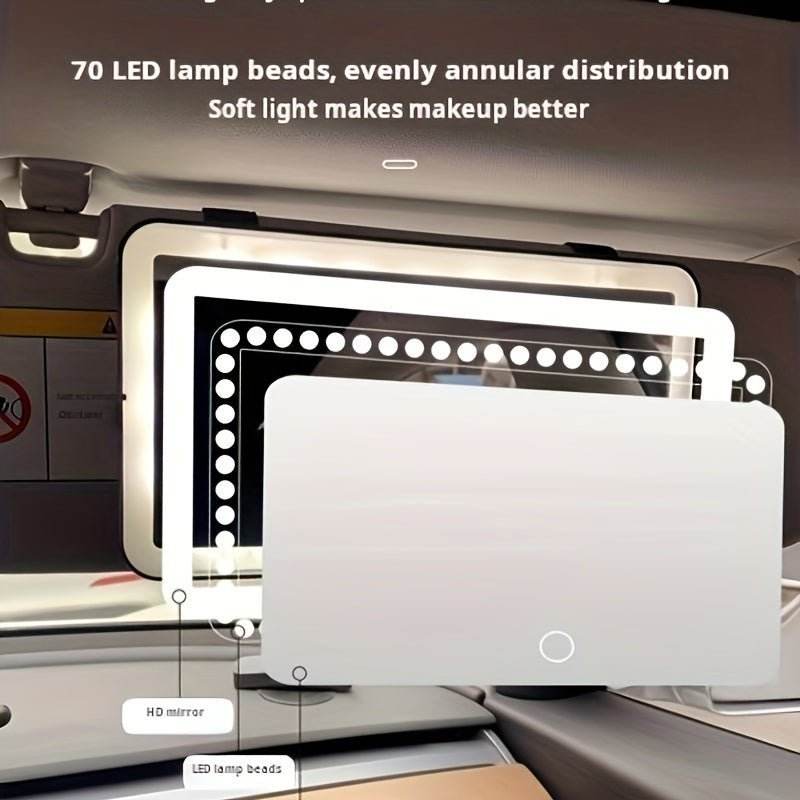 Car Makeup Mirror with LED Lights - Autoxmatch