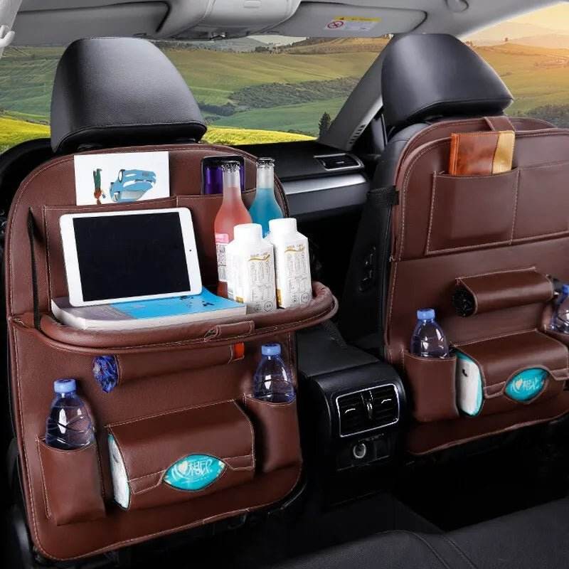 Car Seat Back Organizer with Foldable Table - Autoxmatch