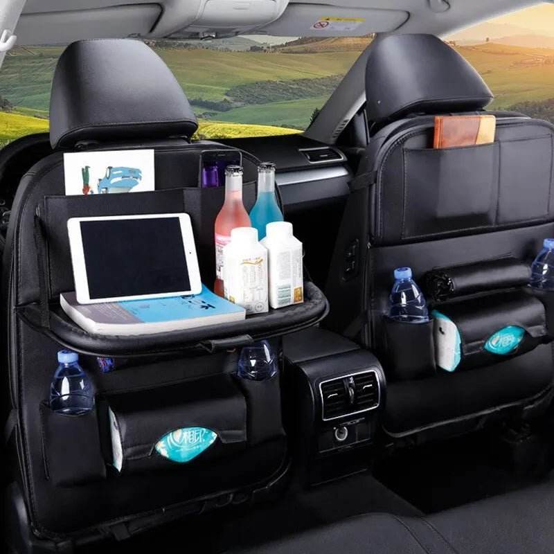 Car Seat Back Organizer with Foldable Table - Autoxmatch