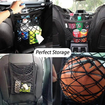 Car Storage Net Bag Between Seats - Autoxmatch