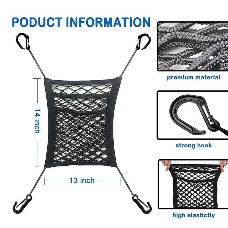 Car Storage Net Bag Between Seats - Autoxmatch