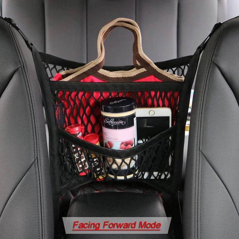 Car Storage Net Bag Between Seats - Autoxmatch
