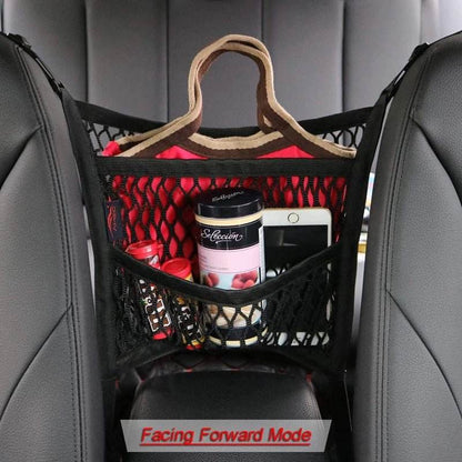 Car Storage Net Bag Between Seats - Autoxmatch
