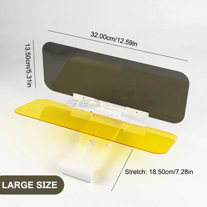 Car Sun Visor Anti Glare & Anti-Dazzle Day and Night Dual Sun Shade - Autoxmatch