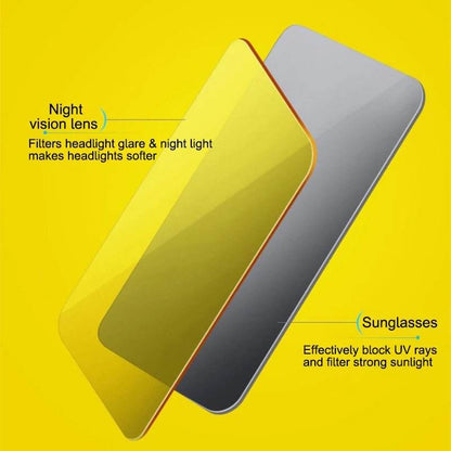 Car Sun Visor Anti Glare & Anti-Dazzle Day and Night Dual Sun Shade - Autoxmatch