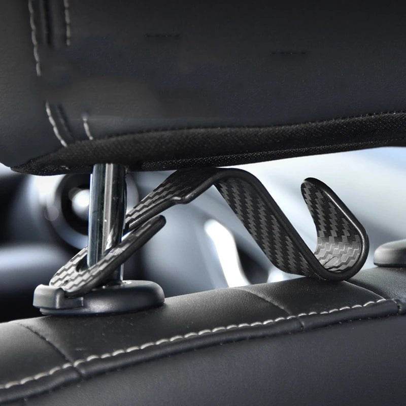 Carbon Fibre Hook Headrest Seat Car - Autoxmatch