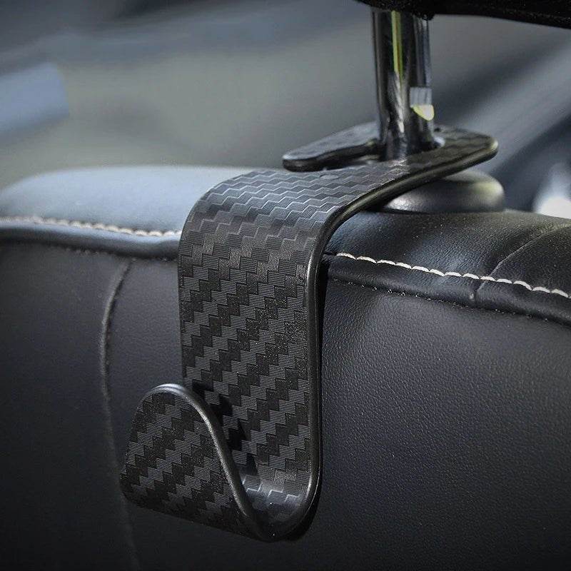 Carbon Fibre Hook Headrest Seat Car - Autoxmatch