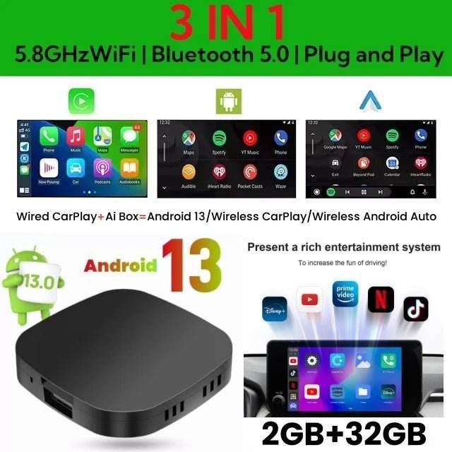 CarPlay AI Box-Android Wireless Auto Smart TV Box - Autoxmatch