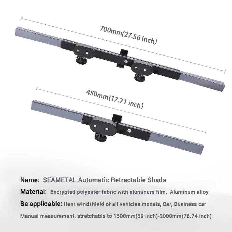 Front & Rear Car Windshield Sunshade Retractable Curtain - Autoxmatch