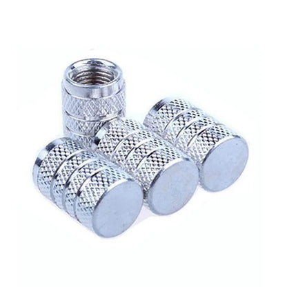 Knurling Style Car Tire Valve Stems Cap 4Pcs - Autoxmatch