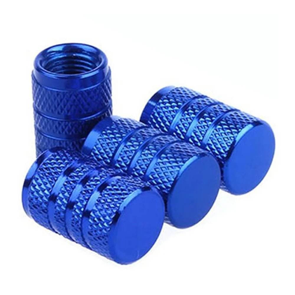 Knurling Style Car Tire Valve Stems Cap 4Pcs - Autoxmatch