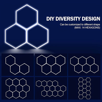 LED Hexagon Garage Lights - Autoxmatch
