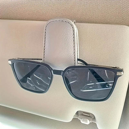 Magnetic Leather Sunglasses holder for Car 1Pcs - Autoxmatch
