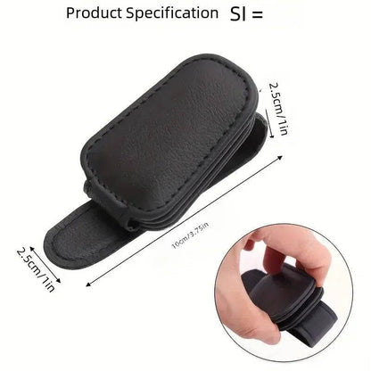 Magnetic Leather Sunglasses holder for Car 1Pcs - Autoxmatch