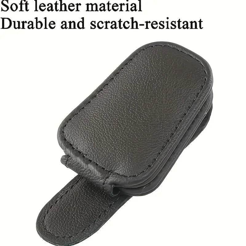 Magnetic Leather Sunglasses holder for Car 1Pcs - Autoxmatch