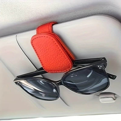 Magnetic Leather Sunglasses holder for Car 1Pcs - Autoxmatch