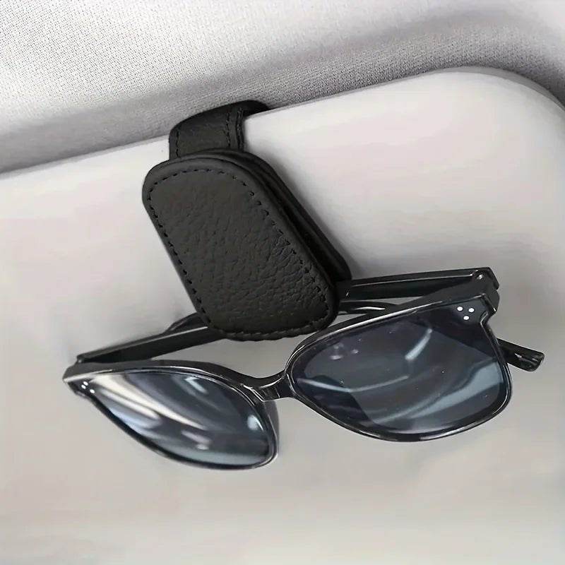 Magnetic Leather Sunglasses holder for Car 1Pcs - Autoxmatch