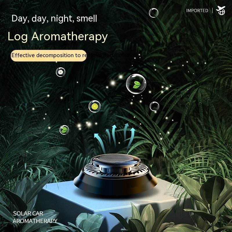 Portable Solar-Powered Kinetic Car Air Freshener | Double Ring Rotating Perfume & Fragrance Diffuser - Autoxmatch