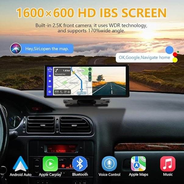 Portable Wireless CarPlay with 2.5K Camera - 9.3-Inch Ultra HD Android - Autoxmatch