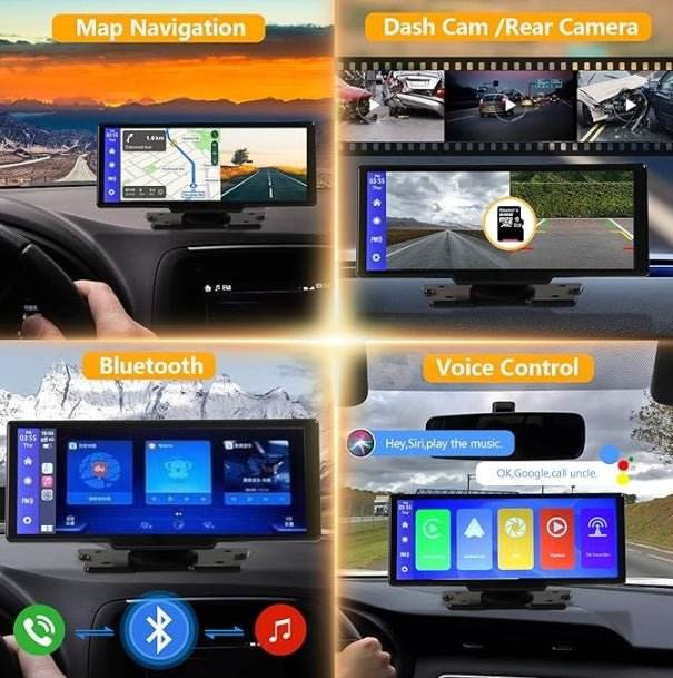 Portable Wireless CarPlay with 2.5K Camera - 9.3-Inch Ultra HD Android - Autoxmatch