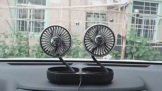 Double-Headed Hose Small Fan | USB-Powered Car Interior Fan | Creative Automotive Accessory