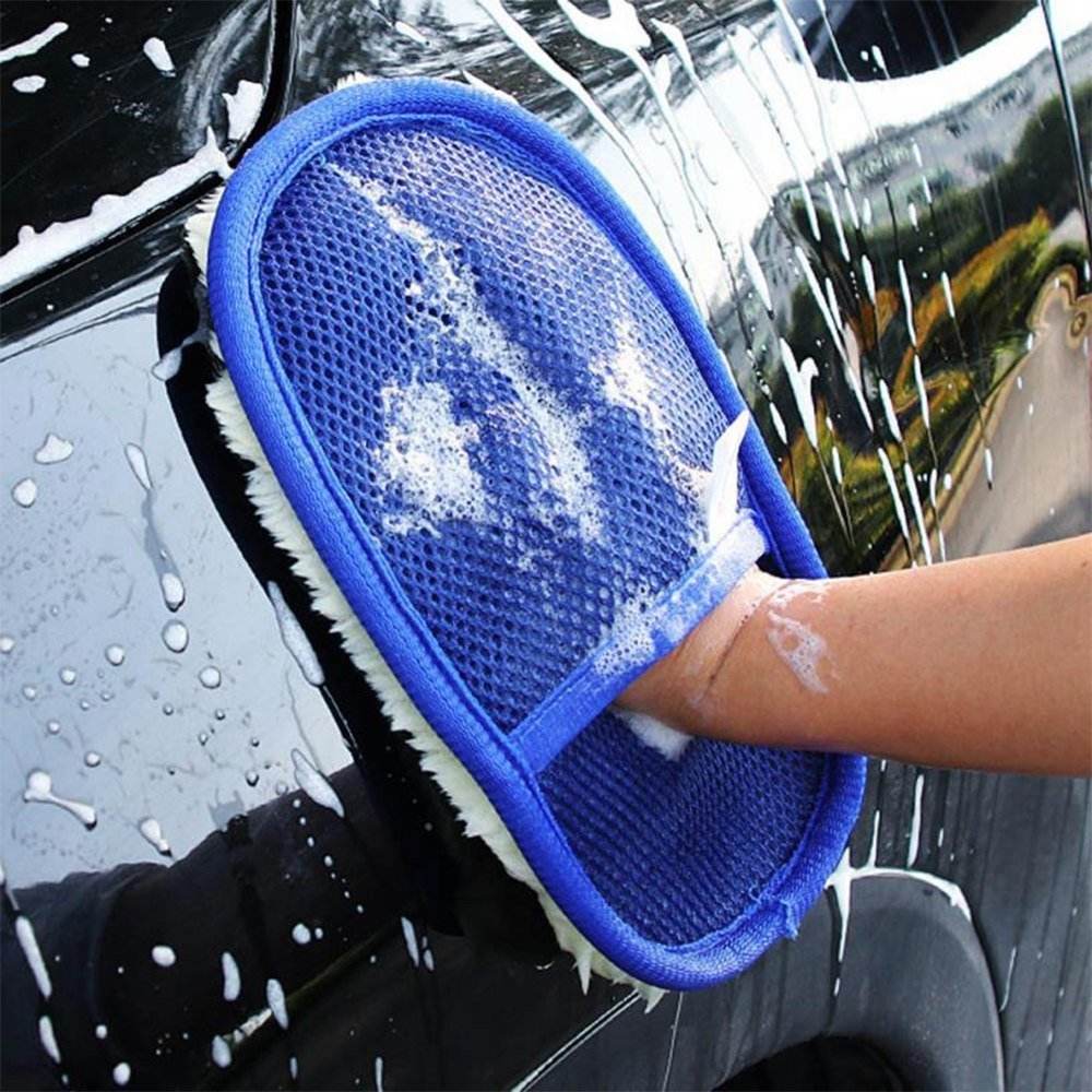 Soft Hair Wash Cleaning Gloves – Car & Motorcycle Care Cleaning Tools - Autoxmatch