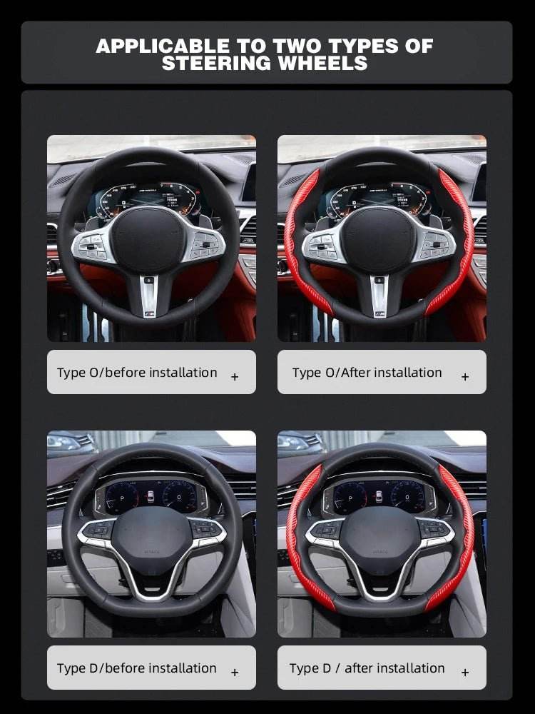 Universal Non-Slip Carbon Fiber Car Steering Wheel Cover - Autoxmatch