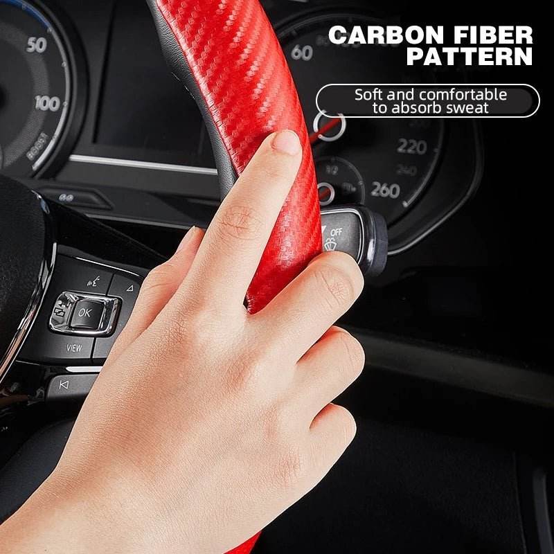Universal Non-Slip Carbon Fiber Car Steering Wheel Cover - Autoxmatch
