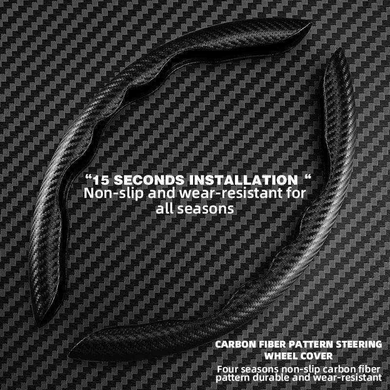 Universal Non-Slip Carbon Fiber Car Steering Wheel Cover - Autoxmatch