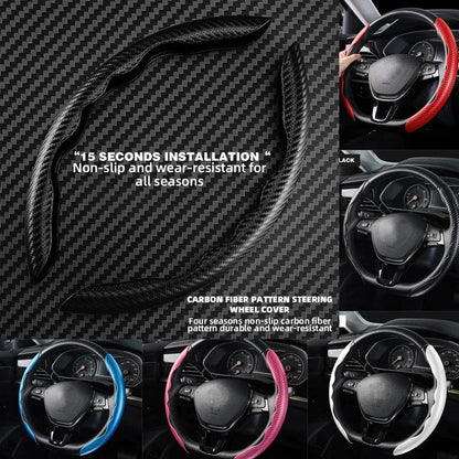 Universal Non-Slip Carbon Fiber Car Steering Wheel Cover - Autoxmatch