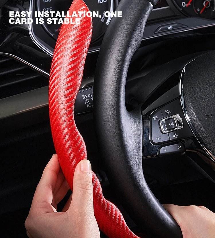 Universal Non-Slip Carbon Fiber Car Steering Wheel Cover - Autoxmatch